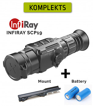 INFIRAY SCP19W 256x192 25Hz 19mm 2.3-4.6x 986m + Battery + Mount thermal imaging sight