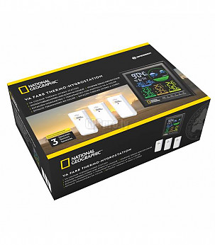 NATIONAL GEOGRAPHIC VA colour LCD Weather Station incl. 3 Sensors ilmajaamad