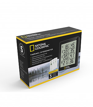 NATIONAL GEOGRAPHIC Thermo-hygrometer black 4 measurement results ilmajaamad