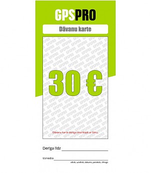 GPSPRO Dāvanu Karte 30 Euro vērtībā kinkekaart