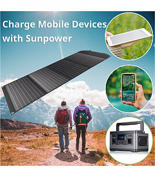 BRESSER Mobiilne päikeselaadija 120 W USB ja alalisvoolu väljundiga