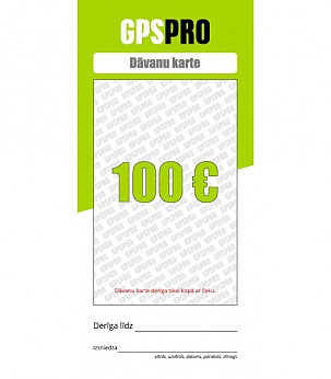 GPSPRO Dāvanu Karte 100 Euro vērtībā kinkekaart