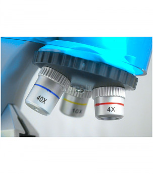 LEVENHUK Microscope for Children with Experimental Set K50 LabZZ M101 Sky Blue 40x-640x mikroskoobid