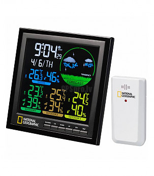 NATIONAL GEOGRAPHIC VA colour LCD Weather Station incl. 3 Sensors ilmajaamad